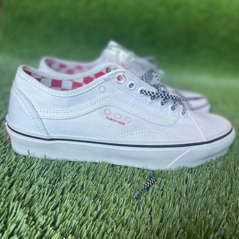 Vans OTW Handle Without Care (Size 6.5 Men, Size 8 Woman) Red and White Shoe